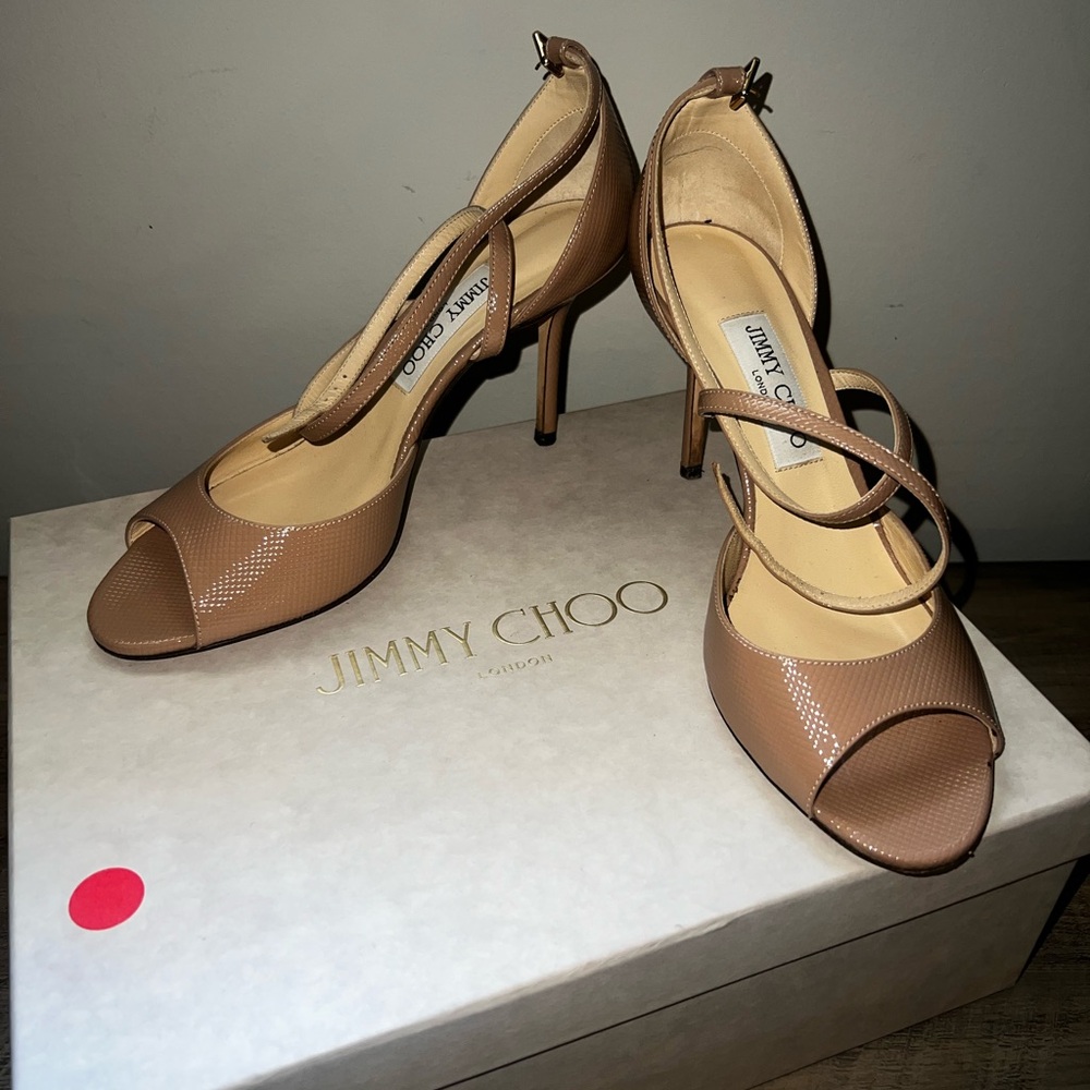 Jimmy Choo heels !! Only worn once. Great condition!!